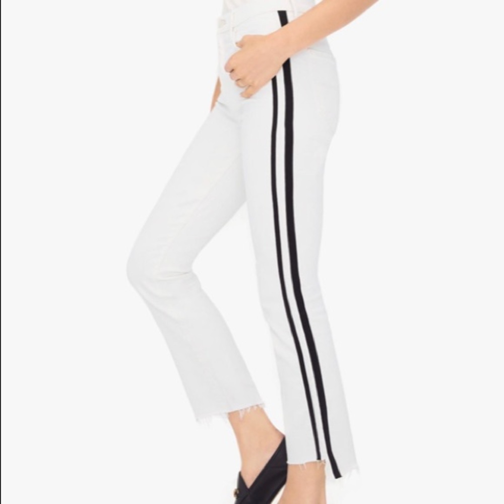 MOTHER / Insider Crop Step-Fray W/Racing Stripes Size 26